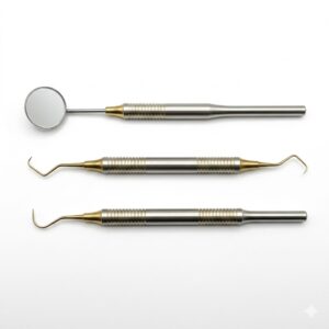 Dental examination set Set of 3 Dental Tartar Calculus Plaque Remover Tooth Scraper Probe Tooth tool